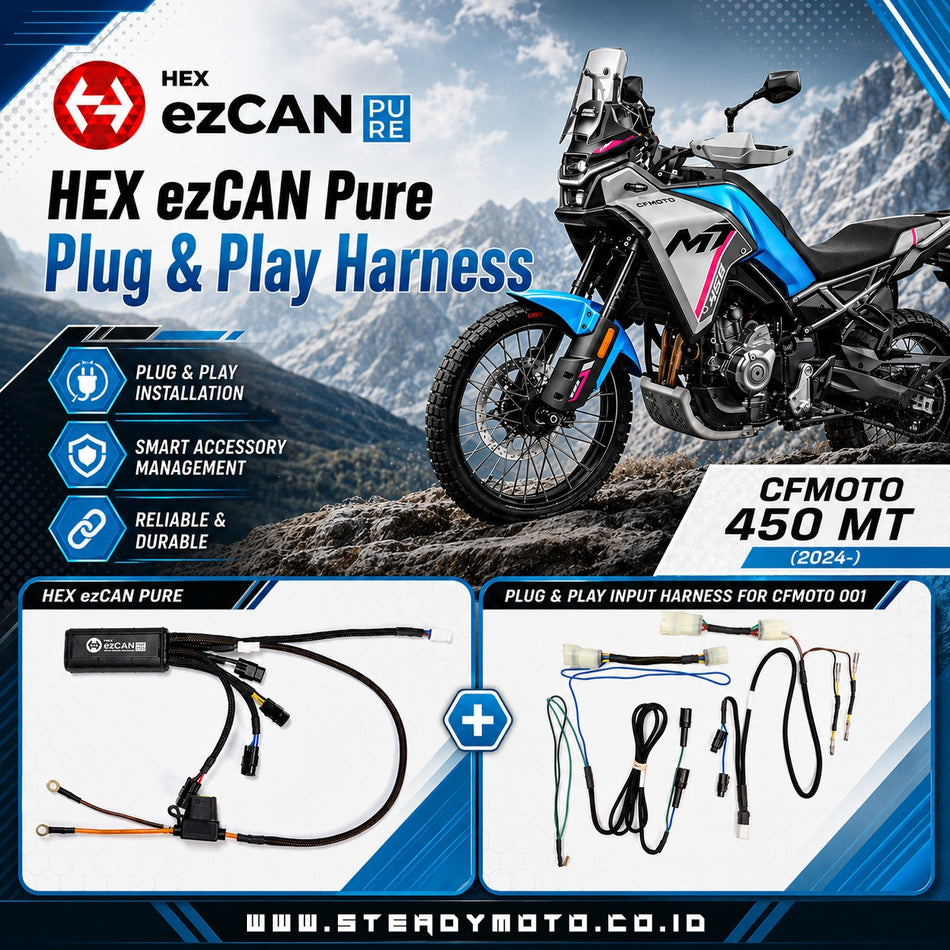 HEX ezCAN PURE Plug & Play Harness untuk CFMOTO 450 (2024-)
