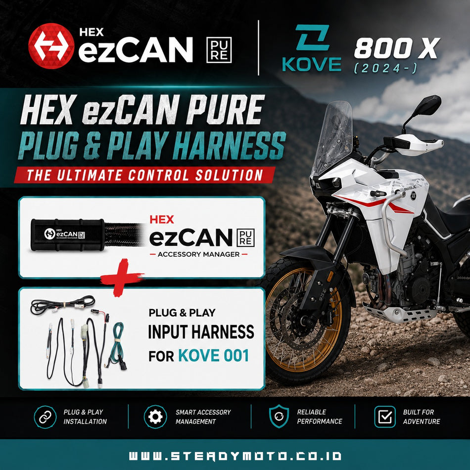 HEX ezCAN PURE dengan Plug & Play Harness untuk KOVE 800X (2024+)