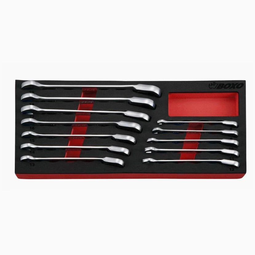 12 Pcs - Reversible Ratcheting Wrench Set, 1/3 System Insert