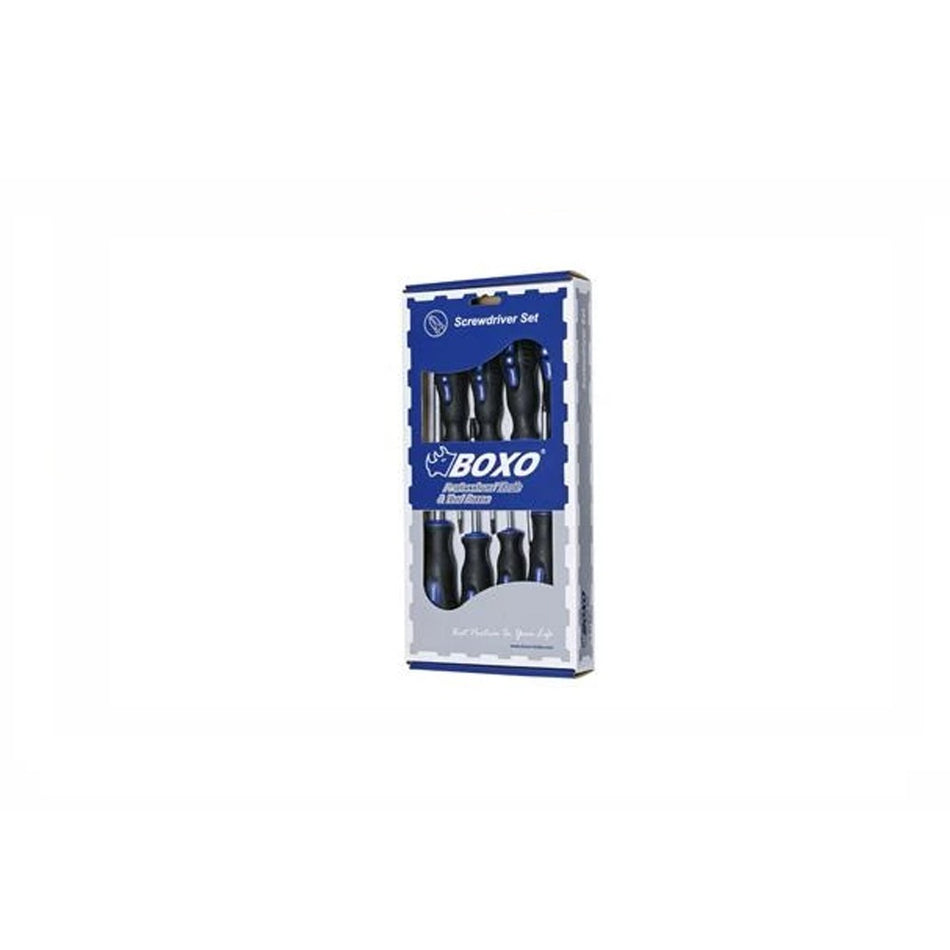 6 PCS Phillips & Slotted Screwdriver Set W/Color Box - Wadamart